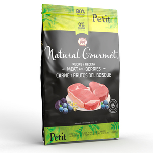 Natural Gourmet Alimento Natural para Perro Adulto Raza Pequeña Receta Carne y Frutos del Bosque, 3 kg