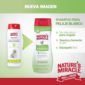 Nature's Miracle Shampoo Pelo Blanco para Perros, 473 ml