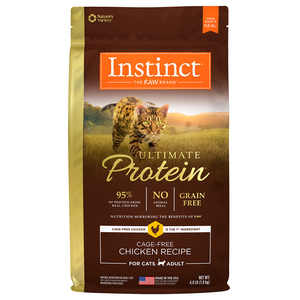 Instinct Ultimate Protein Alimento Natural Libre de Granos para Gato Todas las Edades Receta Pollo, 4.5 kg