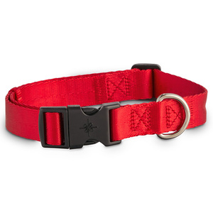 Youly Collar de Nylon Color Rojo con Broche para Perro, Grande/X-Grande