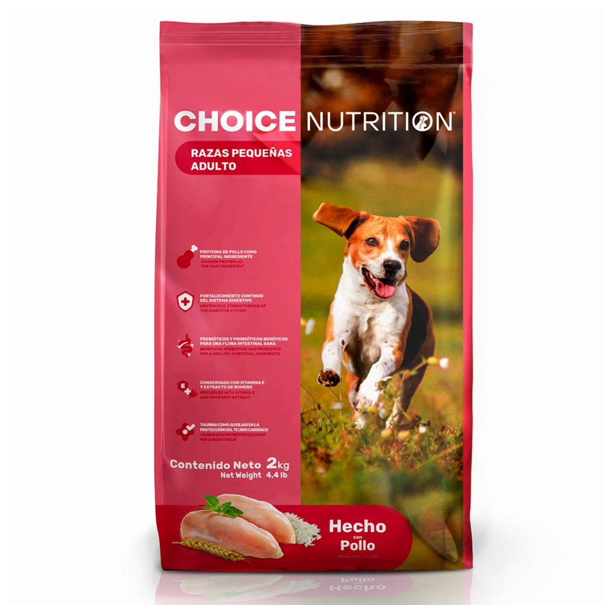 Choice Nutrition Alimento Avanzado Seco para Perro Adulto Razas Pequeñas Receta Pollo, 2 kg