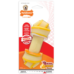 Nylabone Power Chew Juguete Masticable Diseño Hueso Sabor Tocino/ Queso para Perro, X-Grande