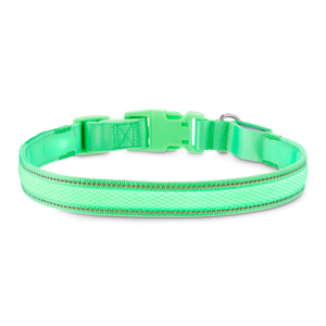 Good2Go Collar Reflejante con Luz LED Recargable Color Verde para Perro, Grande/X-Grande