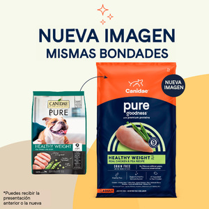 Canidae Pure Healthy Weight Alimento Natural Peso Saludable para Perro Adulto Receta Pollo y Arveja, 9.9 kg