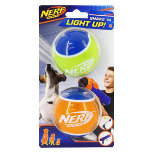 Nerf Dog Paquete 2 Pelotas de Tenis con Luz LED para Perro, Chico