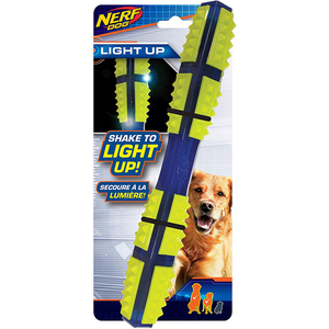 Nerf Light Up Juguete LED Diseño Stick Texturizado con Crestas para Perro, Grande