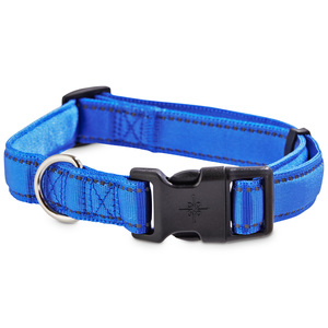 Good2Go Collar Acojinado Reflejante Color Azul con Broche Negro para Perro, Grande/ X-Grande