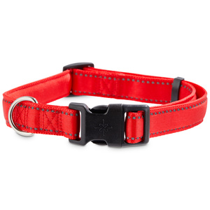 Good2Go Collar Acojinado Reflejante Color Rojo con Broche Negro para Perro, Grande/ X-Grande