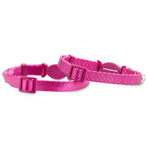 Good2Go Set Collares con Broche de Seguridad Diseño Liso y Geométrico para Gato Color Rosa
