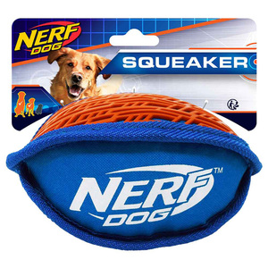 Nerf Dog Squeaker Balón de Americano Force Grip para Perro, Mediano