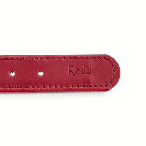 Reddy Collar Redondo de Piel Color Marrón con Cierre Tipo Hebilla para Perro, Mediano