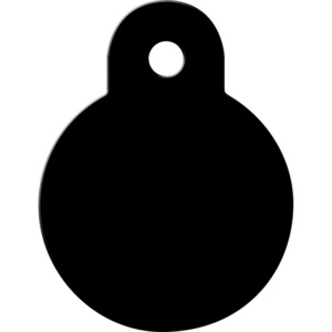 Hillman Group Placa de Identificación Circular Grabable Diseño Liso Negro para Perro, Grande