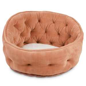 EveryYay SnoozeFest Cama Capitonada Redonda Bordes Elevados para Gato Color Café EveryYay SnoozeFest Cama Capitonada Redonda Bordes Elevados para Gato Color Café