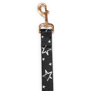 Bond & Co Correa Color Negro Diseño Estrellas para Perro, 1.8 m