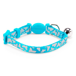 Youly Collar con Broche Diseño Mariposas Reflectante para Gatito, Azul