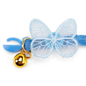 Youly Collar con Broche Diseño con Mariposa para Gatito, Azul