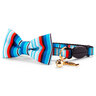 Youly Collar con Broche con Moño Diseño a Rayas para Gatito, Azul