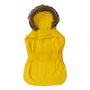 Latipaw Parka Acolchada con Gorro Color Amarillo para Perro, Grande