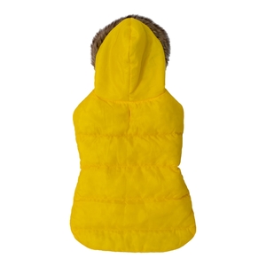 Latipaw Parka Acolchada con Gorro Color Amarillo para Perro, Grande