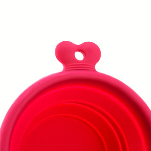Youly Bowl Colapsable de Silicón Color Rojo para Perro, 1 Taza