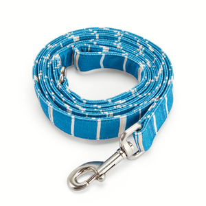 Youly Correa Plana Color Azul Diseño a Rayas para Perro, 1.8 m