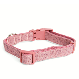 Youly Collar Plano Ajustable Color Rosa Diseño Moteado para Perro, Chico