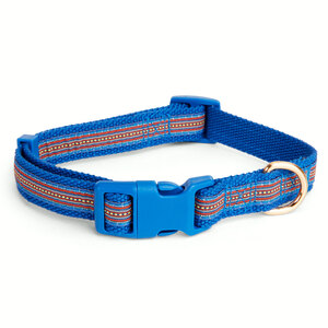 Youly Collar Cocido Color Azul para Perro, Mediano