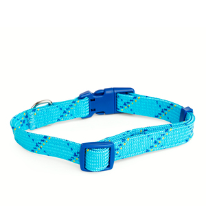 Youly Collar Plano Ajustable Color Azul/ Turquesa Diseño Cuerda para Perro, Chico