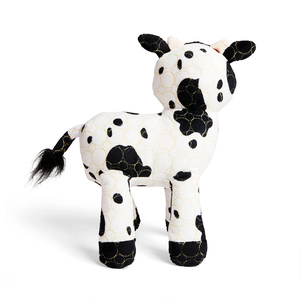 Leaps & Bounds Ruffest & Tuffest Juguete Afelpado Resistente Diseño Vaca para Perro, X-Grande