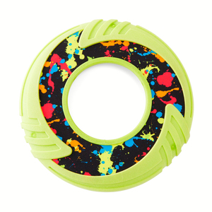 Leaps & Bounds Frisbee de Goma Diseño Fluorescente para Perro, Mediano