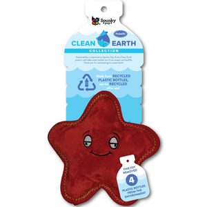 Clean Earth by Spunky Pup Peluche en Forma de Estrella de Mar para Perro, Chico