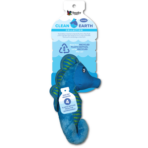 Clean Earth by Spunky Pup Peluche en Forma de Caballito de Mar para Perro, Chico
