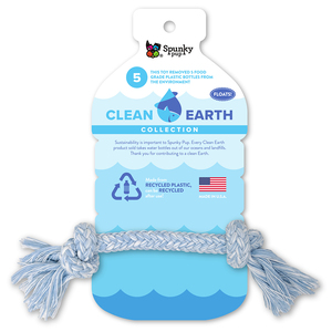 Clean Earth by Spunky Pup Cuerda Fabricada en Plástico Reciclado para Perro, Chico