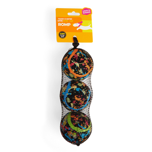 Leaps & Bounds Set de Pelotas de Tenis Fluorescentes para Perro, Mediano