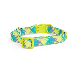 Youly Collar Ajustable Diseño Reflectante Color Azul/ Amarillo con Broche para Perro, Mediano