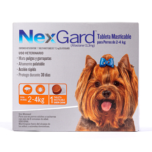 NexGard Masticable Desparasitante Externo para Perro, 2 a 4 kg