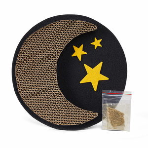 Bootique Rascador en Forma de Luna con Estrellas Edición Halloween para Gato, Unitalla