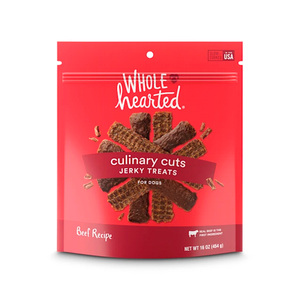 WholeHearted Culinary Cuts Premios Suaves tipo Jerky Receta Tocino para Perro, 454 g