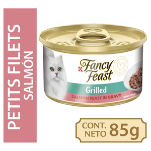 Fancy Feast Gourmet Petits Filets Alimento Húmedo para Gato Receta Salmón, 85 g