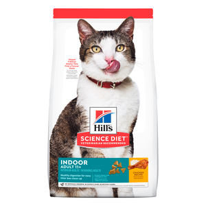 Hill's Science Diet Alimento Seco Feline Adult 11+ Indoor para Gato, 1.59 kg