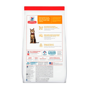 Hill's Science Diet Alimento Seco Feline Adult Light para Gato, 1.81 kg