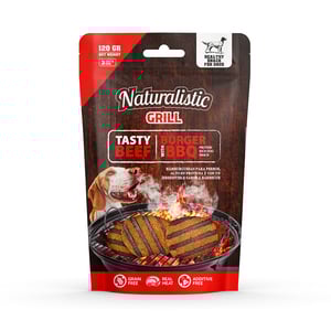 Naturalistic Premio Tasty Beef Hamburguesa con Bbq para Perro, 120 g Naturalistic Premio Tasty Beef Hamburguesa con Bbq para Perro, 120 g
