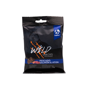 Wild Snack de Entrenamiento para Perro Adulto Receta Salmón y Atún, 75g           