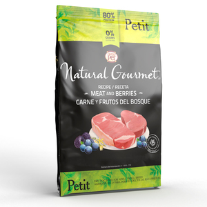 Natural Gourmet Alimento Natural para Perro Adulto Raza Pequeña Receta Carne y Frutos del Bosque, 7.5 kg