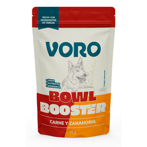 Voro Bowl Booster Topping Receta Res y Zanahoria para Perro, 70 g