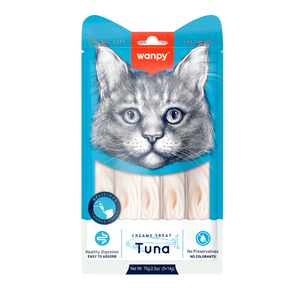 Wanpy Snack Cremoso para Gato Adulto Receta Atún, 70 g               