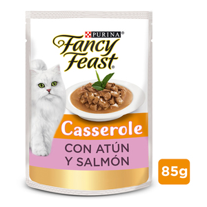 Fancy Feast Casserole Alimento Húmedo para Gato Receta Atún y Salmón, 85 g