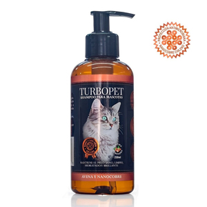 Cunatex Turbopet Shampoo Antimicrobiano con Nanocobre con Aroma a Almendra para Gato, 250 ml