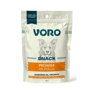 Voro Snack Premios Naturales Receta Pechuga de Pollo para Perro, 90 g