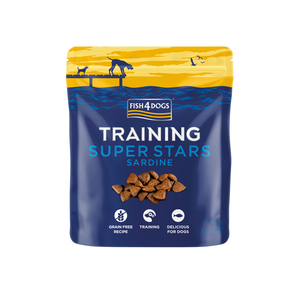 Fish4Dogs Training Super Stars Premios Naturales de Entrenamiento Receta Sardina para Perro, 150 g